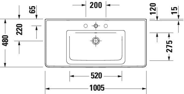 Duravit D-NEO Etajerli Lavabo 105cm 2367100000