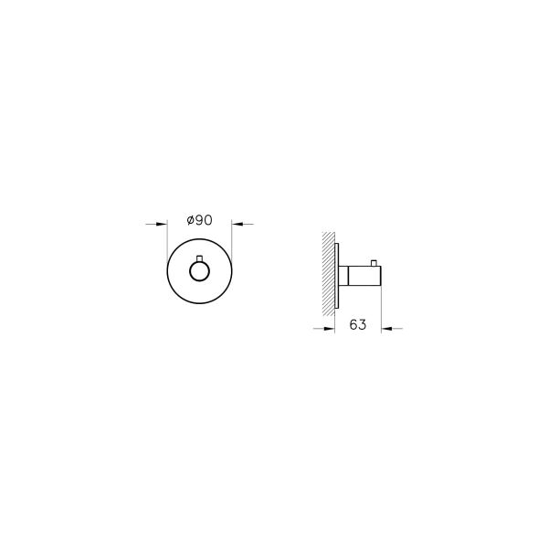 Vitra Origin A4285736WTC Ankastre 2 Yollu Yönlendirici, Mat Siyah
