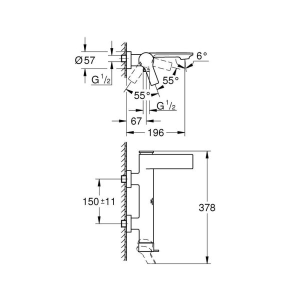 Grohe Allure Tek Kumandalı Banyo Bataryası 1/2'' - 32826001