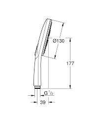 Grohe RAİNSHOWER SMARTACTİVE 130 EL DUŞU 3 AKIŞLI - 26574AL0