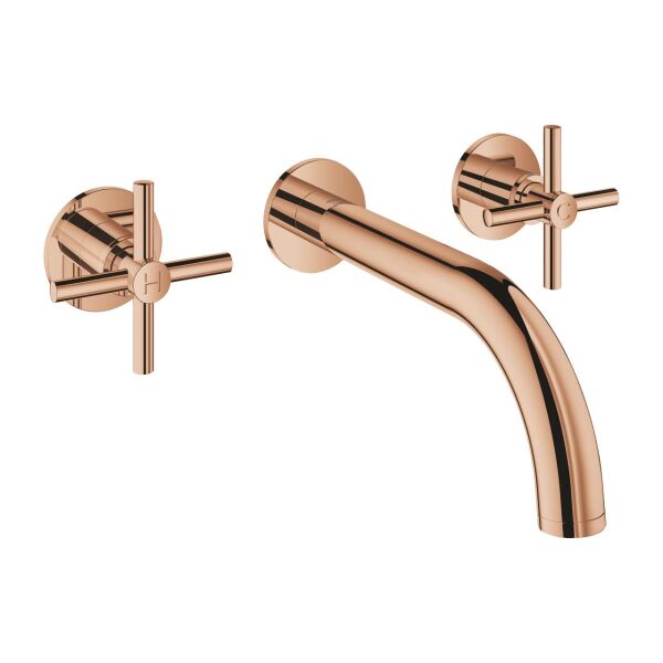 Grohe Atrio 3 Delikli Duvardan Lavabo Bataryası M-Boyut - 20661DA0