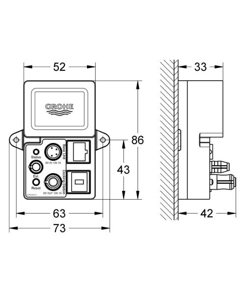 Grohe Rainshower F-digital Deluxe Bluetooth Unitesi BT-01A Apple ve Android Cihazlar İçin - 36371000
