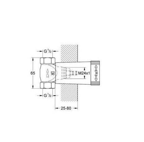 Grohe Costa L Ankastre Stop Valf ve İç Gövde Seti