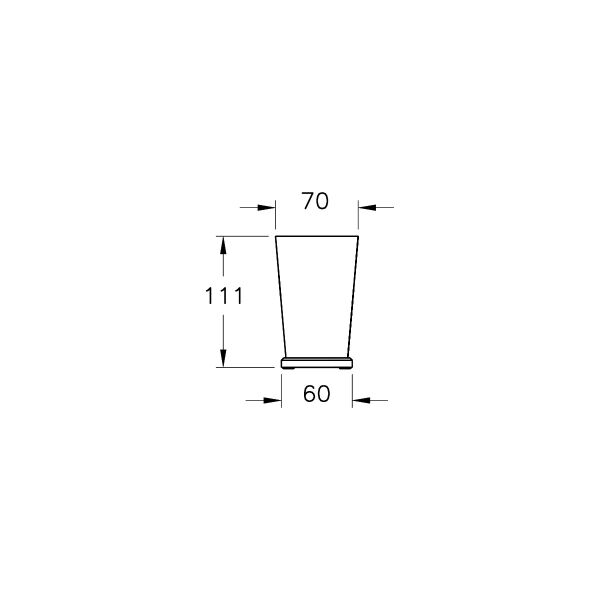 Vitra Base 400 A44145 Diş Fırçalığı, Krom