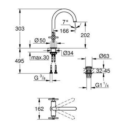 Grohe Atrio Lavabo Bataryası L-Boyut - 21144DA0