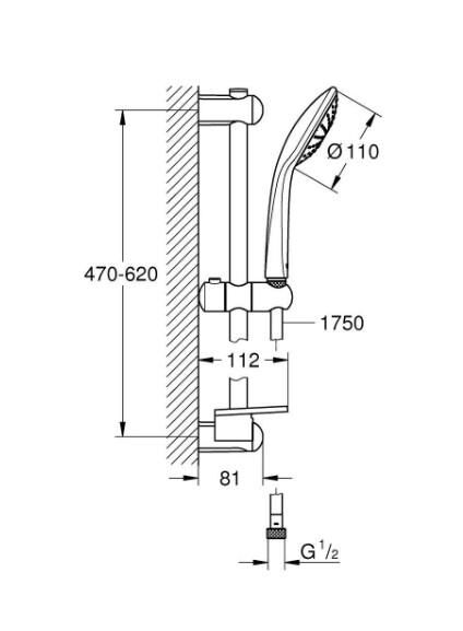 Grohe Euphoria Bau Set - 23605000set2
