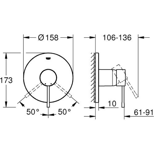 Grohe Essence Ankastre Duş Bataryası - 24057DA1