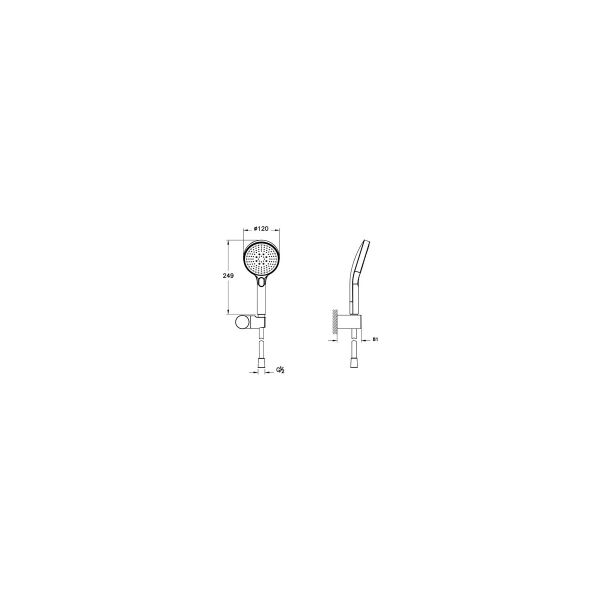 Artema Core Round El Duşu 3f 120MM Krom A45914