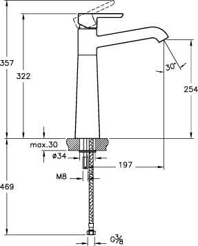 Artema Matrix Lavabo Bataryası (Yüksek)