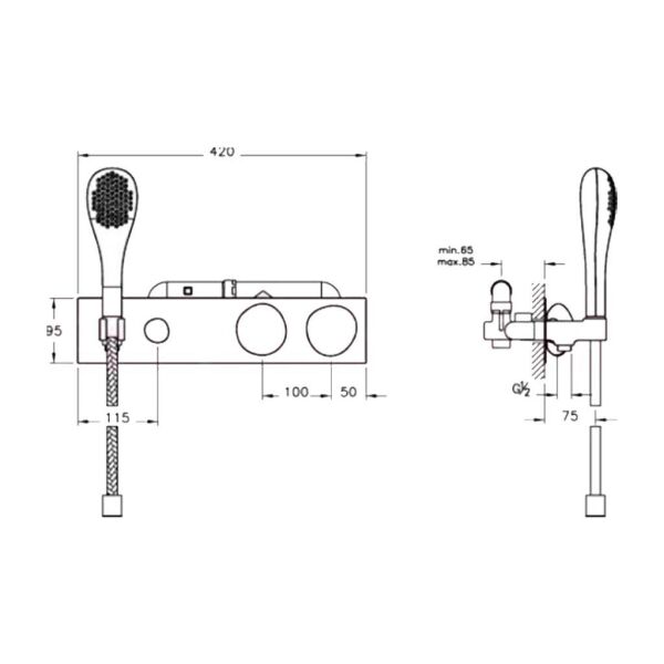 Artema İstanbul Ankastre Duş Bataryası Elduşlu