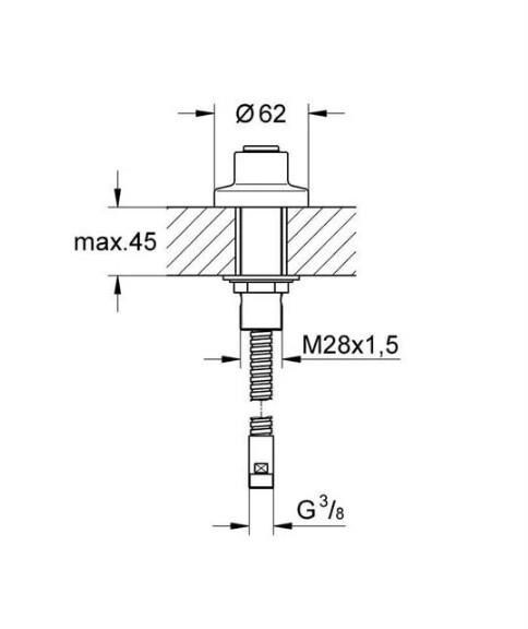 Grohe El Duşu İçin Küvet Üstü Adaptör - 27151000