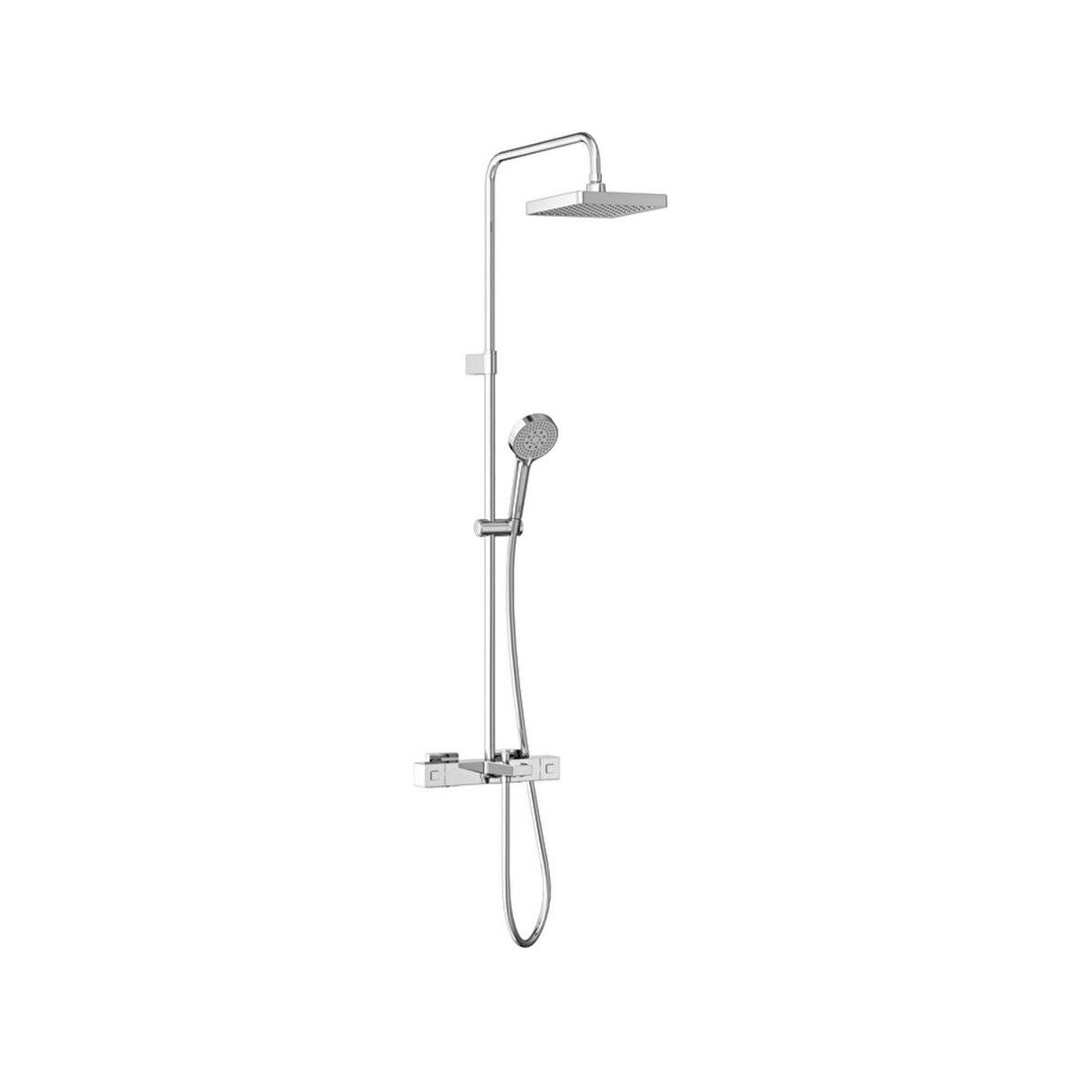 Artema Termostatik Banyo Bataryalı Base Square Duş Sistemi 200 B Krom A47304