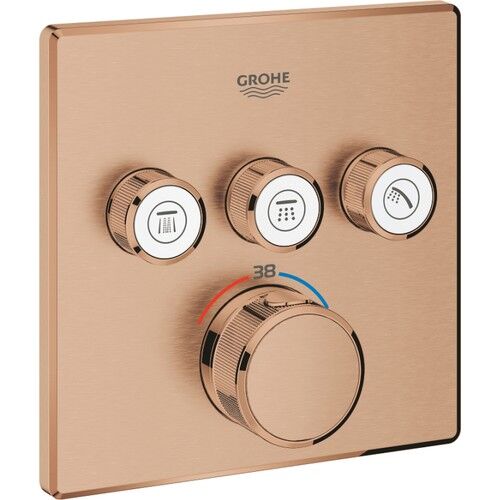 Grohe Grohtherm Smartcontrol Üç Valfli Akış Kontrollü, Ankastre Termostatik Duş Bataryası - 29126DL0