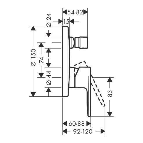 Hansgrohe Vernis Ankastre Duş Seti Gagalı - 71466000set1