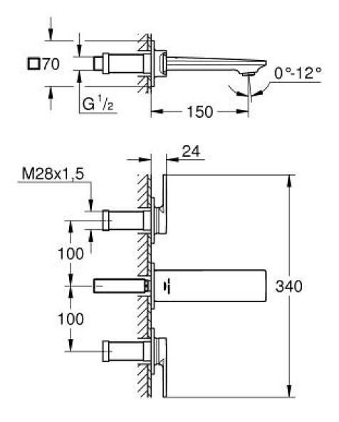 Grohe Allure 3 Delikli Lavabo Bataryası S-Boyut - 20189DL2