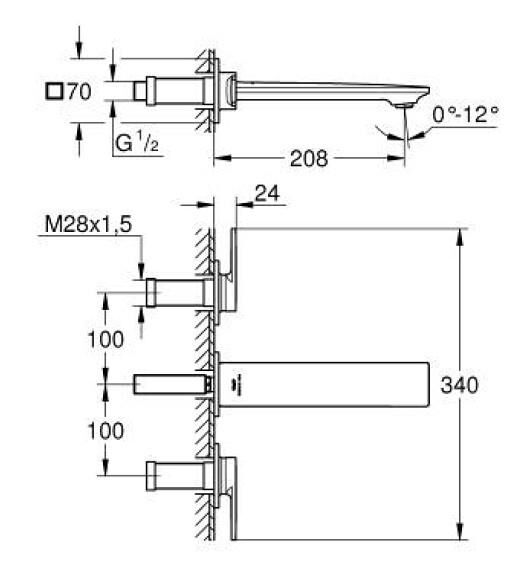 Grohe Allure 3 Delikli Lavabo Bataryası M-Boyut - 20193GN2