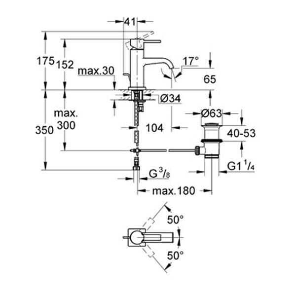 Grohe Allure Tek Kumandalı Lavabo Bataryası - 32757000