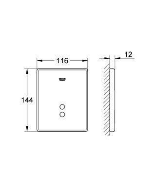 GROHE TECTSKATE ELEKTRONIK PANEL PASLANMAZ ÇELİK 37321SD0