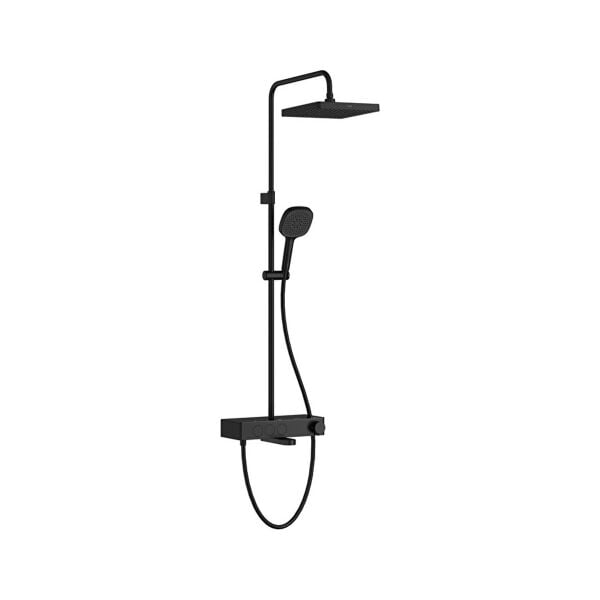 Artema Core Square Termostatik Banyo Bataryalı Duş Sistemi Mat Siyah A4731036