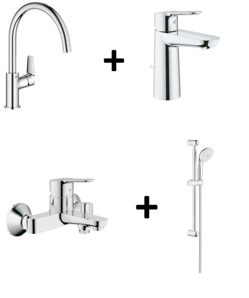 Grohe Bauedge Batarya 4'lü Set - 31367001set