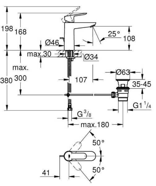 Grohe Bauedge Batarya 4'lü Set - 31367001set