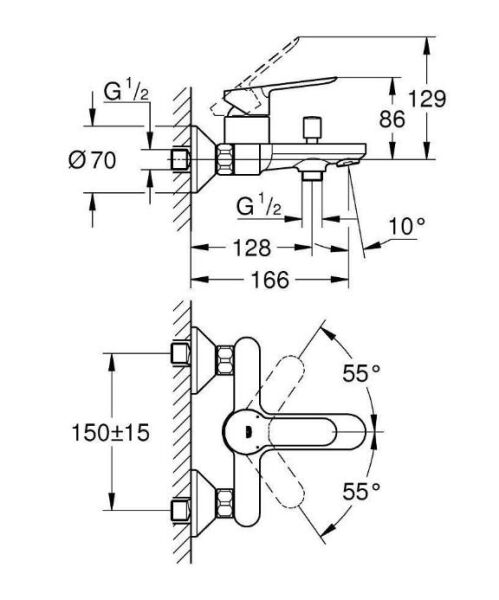 Grohe Bauedge Batarya 4'lü Set - 31367001set