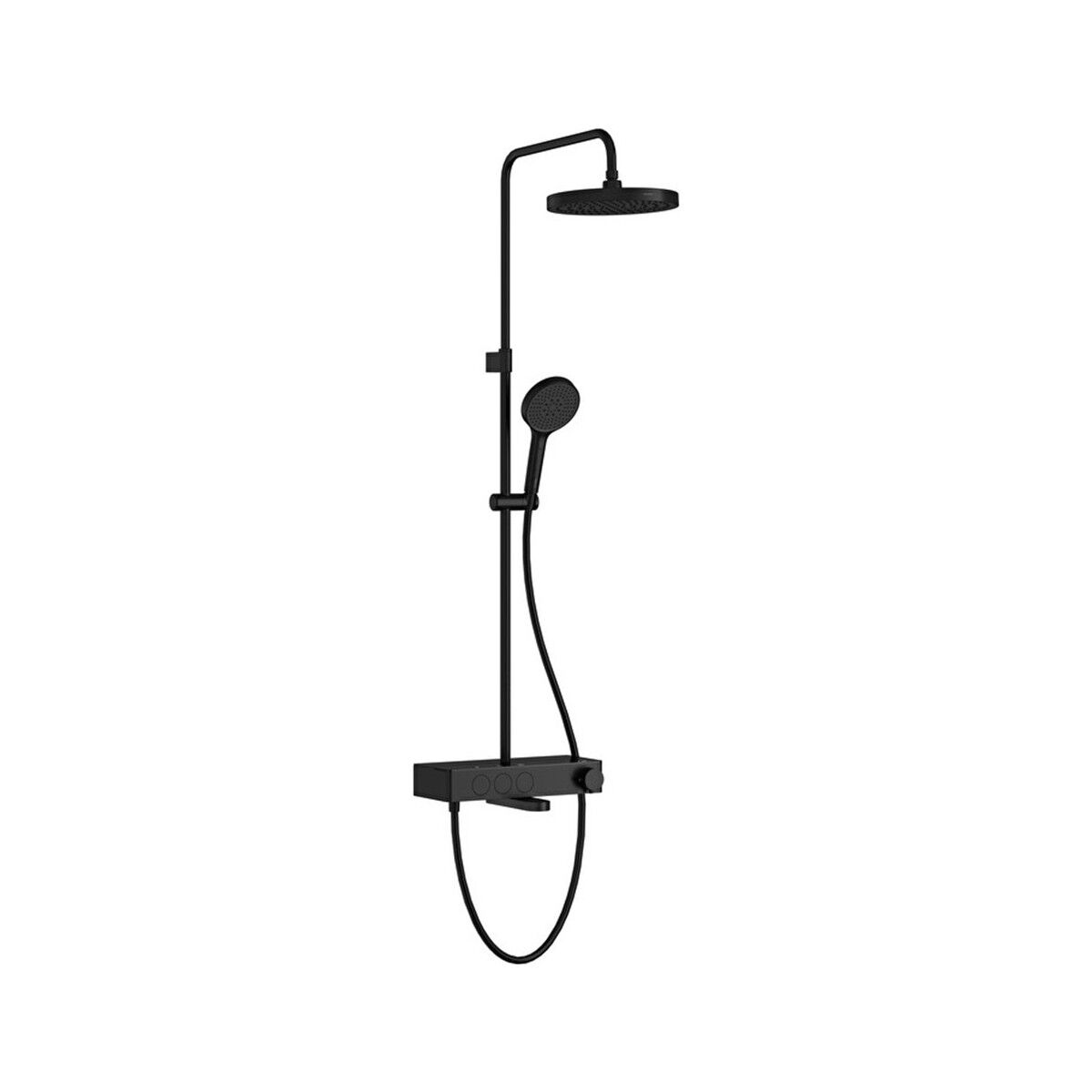 Artema Core Round Termostatik Banyo Bataryalı Duş Sistemi Mat Siyah A4730936
