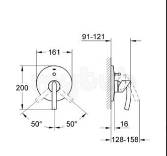 Grohe Tenso Ankastre Banyo Bataryası - 19050000