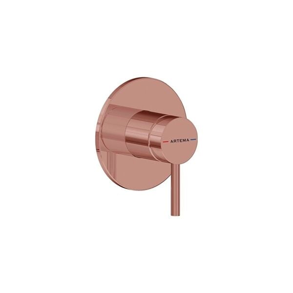 Artema Minimax Round Ankastre Mekanik Duş Bataryası Minibox Soft Bakır A4371029