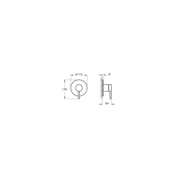 Artema Minimax Round Ankastre Mekanik Duş Bataryası Minibox Soft Bakır A4371029