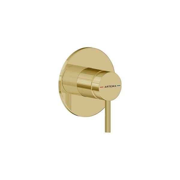 Artema Minimax Round Ankastre Mekanik Duş Bataryası Minibox Soft Altın A4371074
