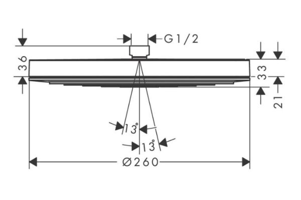 Hansgrohe Pulsify S Tepe Duşu 260 1jet Ecosmart - 24141000