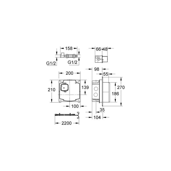 Grohe Elektronik Bataryalar İçin İç Gövde 36264000