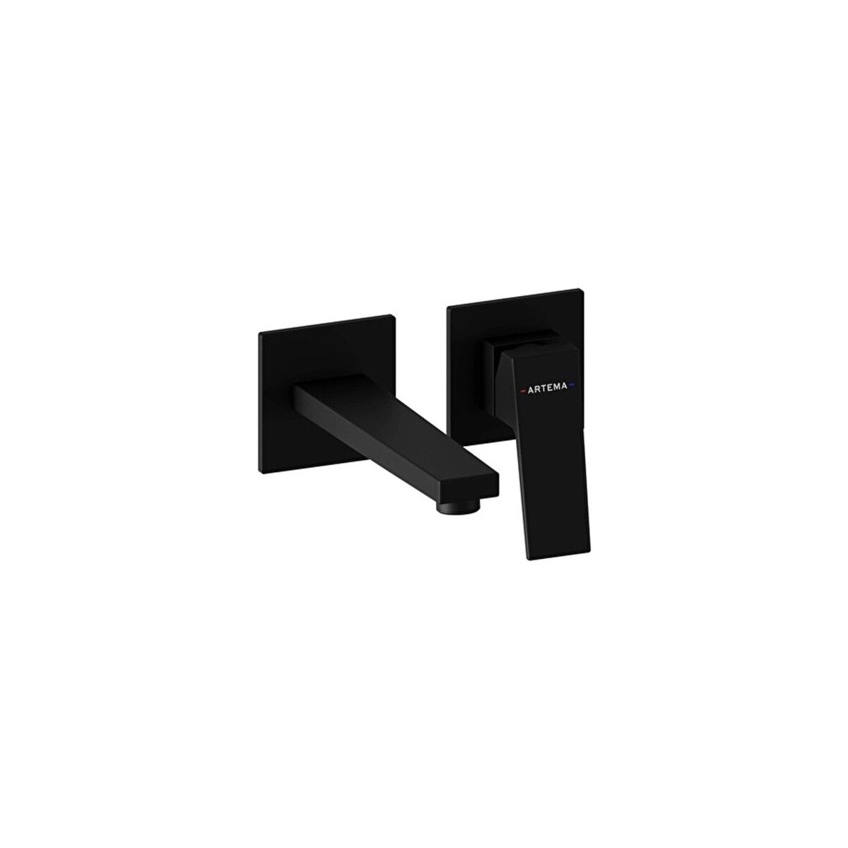 Artema Minimax Square Ankastre Lavabo Bataryası Kısa Mat Siyah A4359236