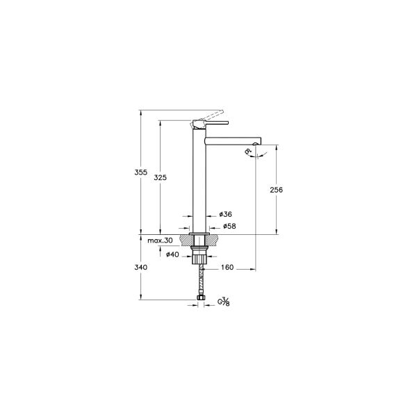 VitrA Origin Çanak Lavabo Bataryası - Yüksek Large A4255834