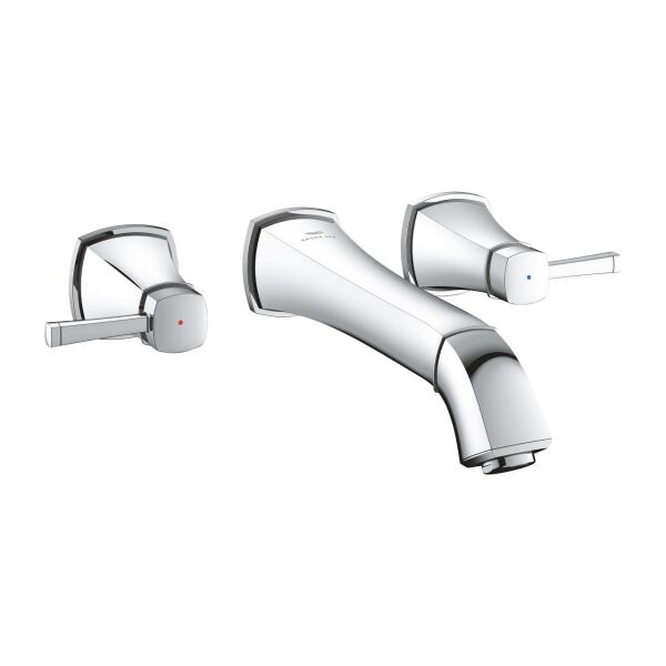 Grohe Grandera 3 Delikli Duvardan Lavabo Bataryası L-Boyut - 20623000