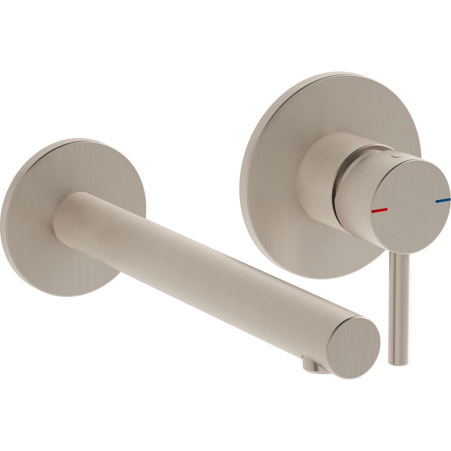 VitrA Origin A4258134 Ankastre Lavabo Bataryası 2 Rozetli Sıva Üstü Fırçalı Nikel