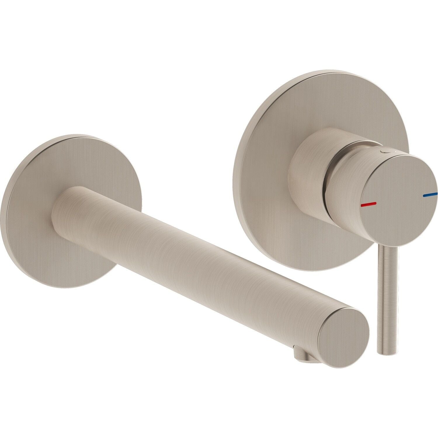 VitrA Origin A4258134 Ankastre Lavabo Bataryası 2 Rozetli Sıva Üstü Fırçalı Nikel