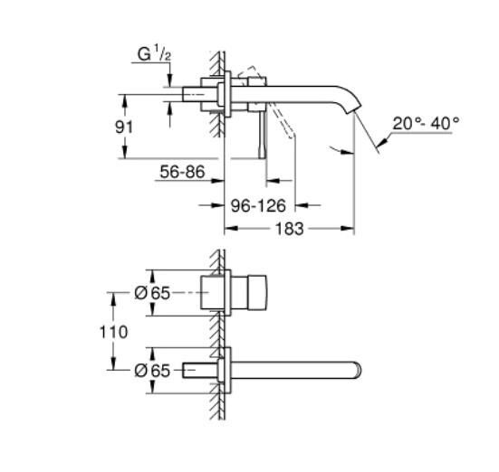 Grohe Essence İki Delikli Lavabo Bataryası M-Boyut - 29192DC1