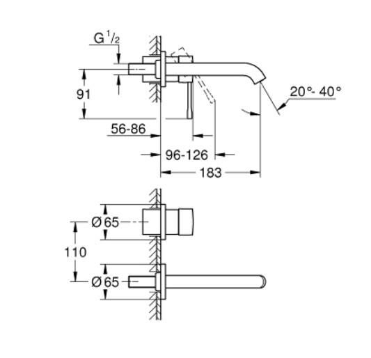 Grohe Essence İki Delikli Lavabo Bataryası M-Boyut - 29192DA1