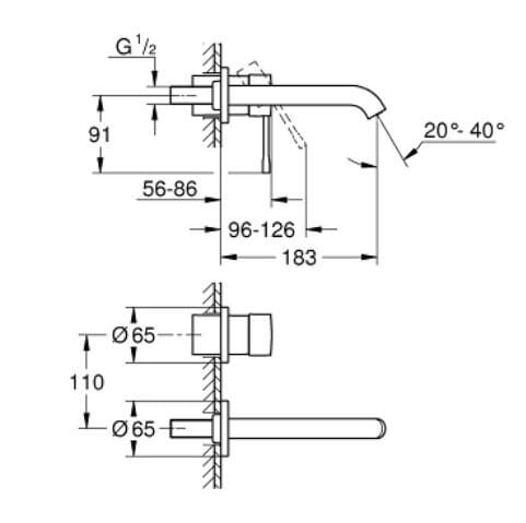 Grohe Essence İki Delikli Lavabo Bataryası M-Boyut - 29192AL1