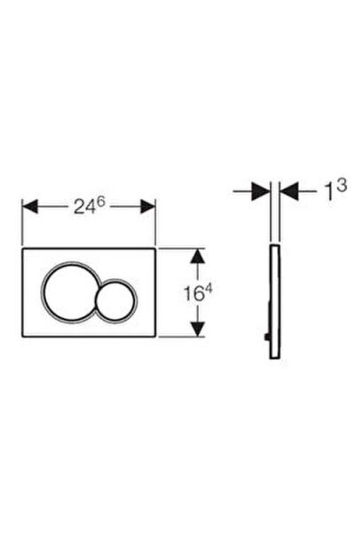 Geberit Kumanda Kapağı Sigma 01 - Çift Basmalı (Parlak Krom) 115.770.21.5