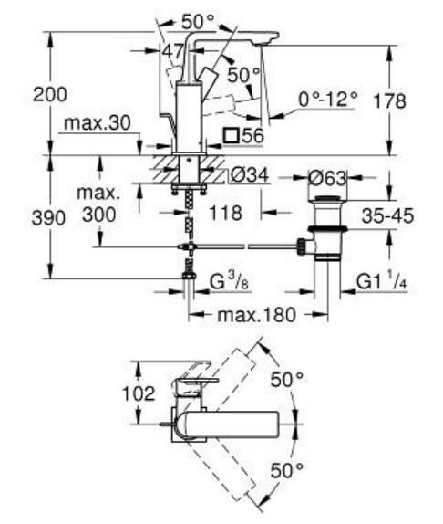 Grohe Allure Tek Kumandalı Lavabo Bataryası M-Boyut - 32757GN1