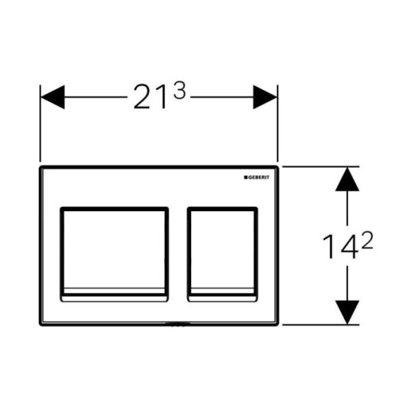 Geberit ALPHA15 Kumanda Paneli, 2 Kademeli Deşarj Için, Mat Krom - 115.045.46.1