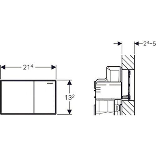 Geberit Sigma60 Kumanda Kapağı Krom