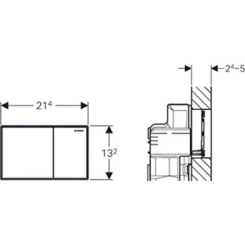Geberit Sigma60 Kumanda Kapağı Krom