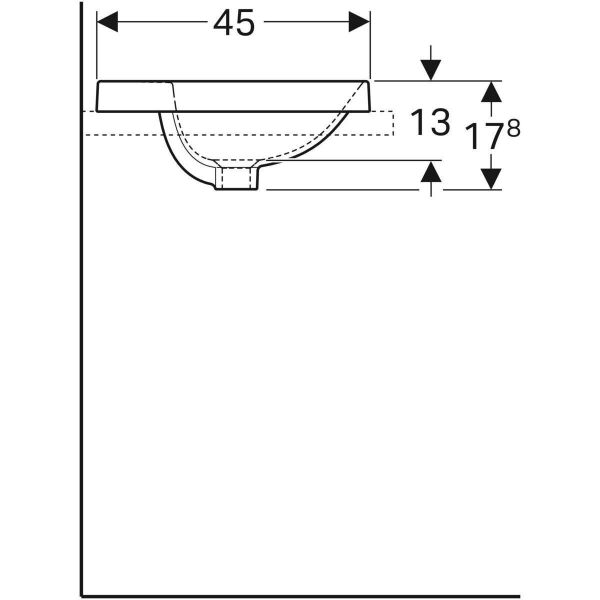 Geberit Variform Dikdörtgen Çanak Lavabo - 500.742.01.2