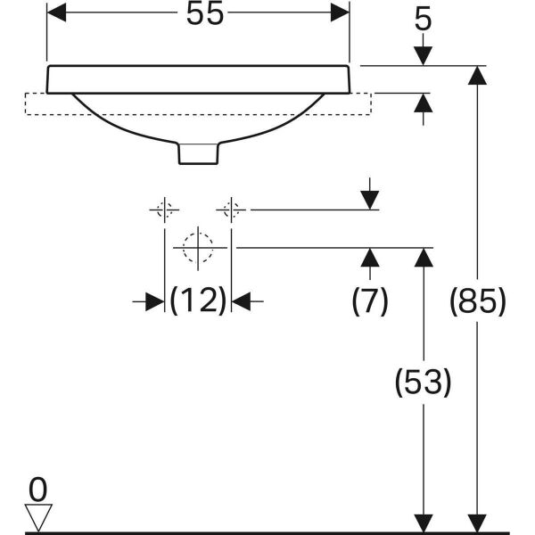 Geberit Variform Dikdörtgen Çanak Lavabo - 500.742.01.2