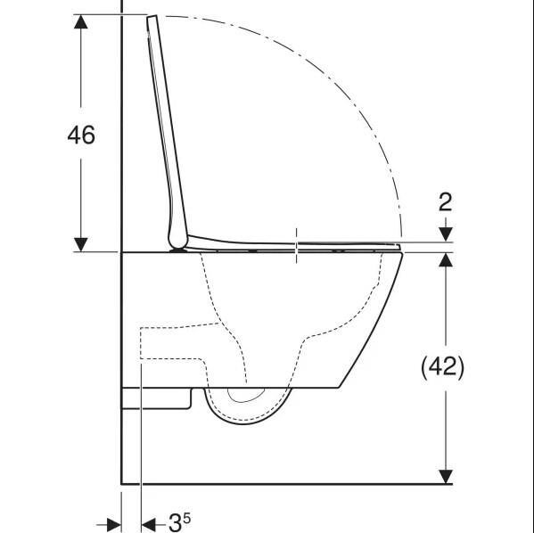 Geberit Smyle Rimfree Asma Klozet- 500.683.00.2 (Kapak Dahil)