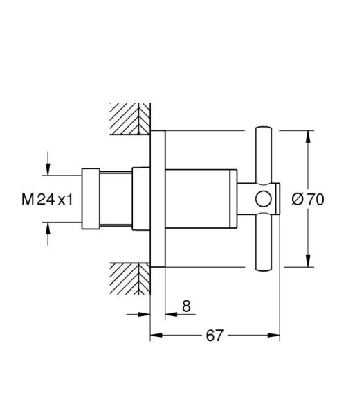 Grohe Atrio Ankastre Stop Valf 29396GN0